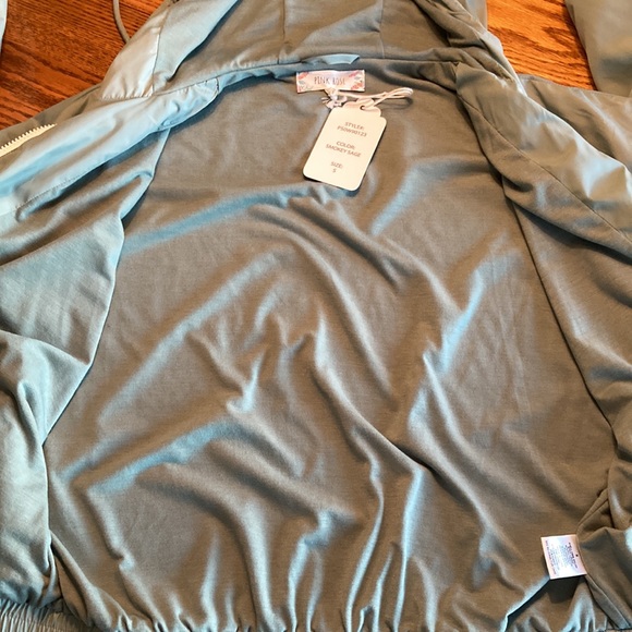 Pink Rose, S, smoky sage, full zip jacket, hood nwt - Picture 9 of 11